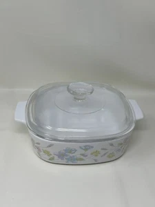 Corning Ware Pastell Bouquet Auflaufform Vintage 2 Liter A-2-B mit Deckel - Bild 1 von 10
