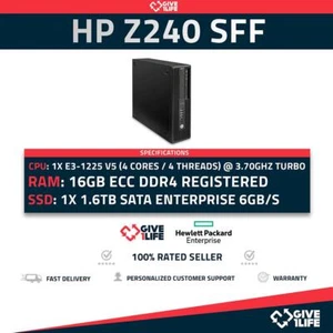 HP Z240 1x E3-1225 V5 (4 Núcleos) 3.70GHz Turbo 8GB RAM DDR4 1.6TB SSD - Photo 1/7