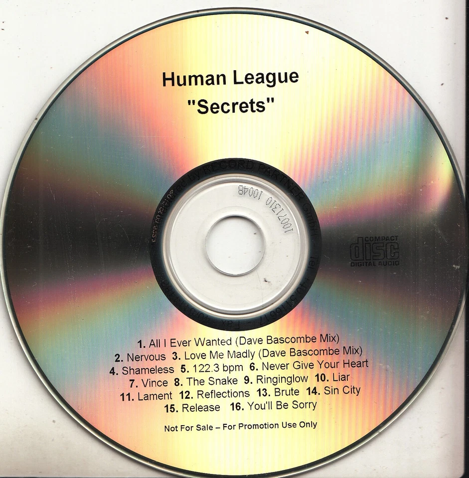 Human League – Secrets - 16 Track Promo CD 2001 incl. 2x Dave Bascombe Mixes - Bild 1 von 1