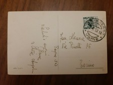 CARTOLINA ILLUSTRATA STORIA POSTALE ITALIA 10 lire 1953 GIORNATA FORZE ARMATE