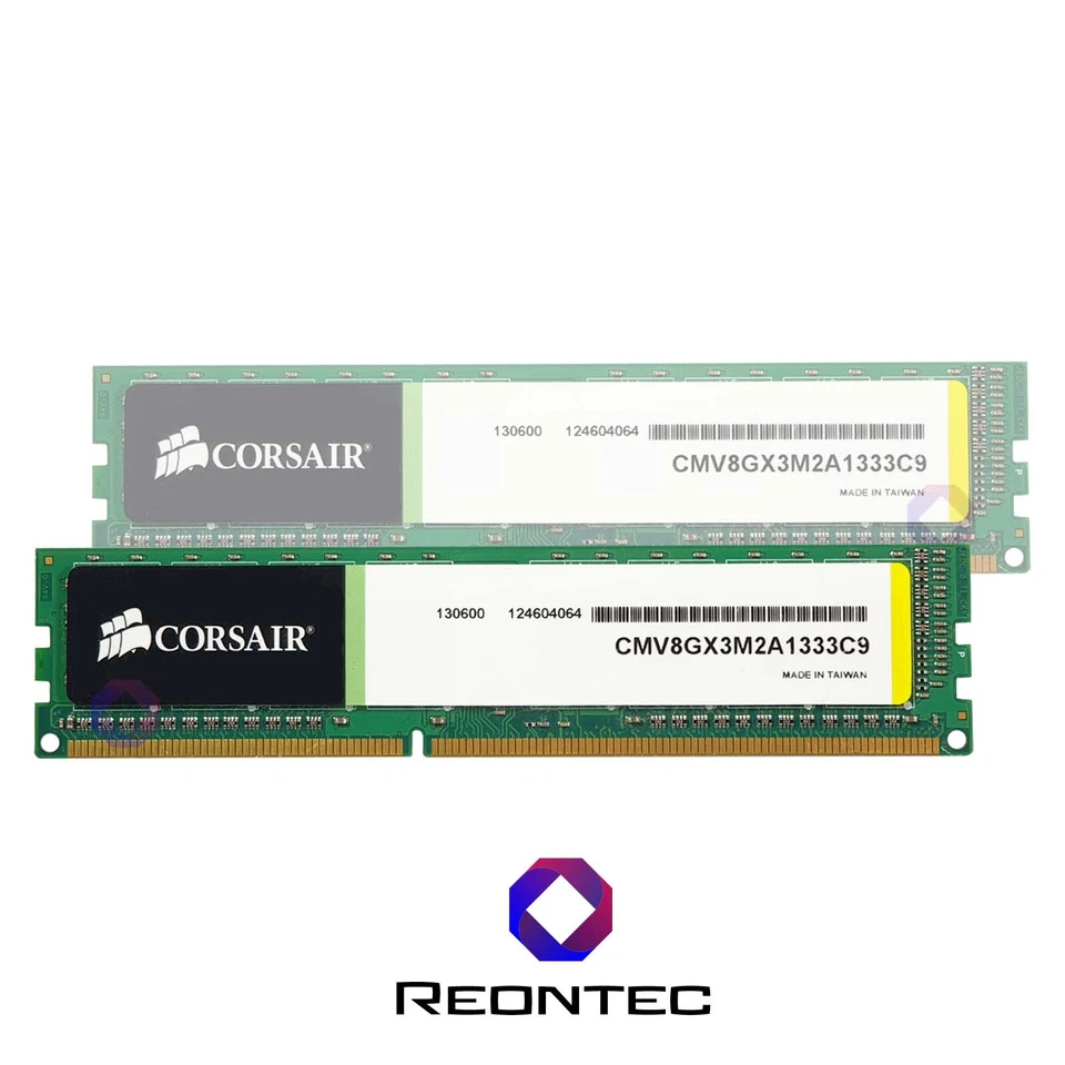 4GB RAM PC Corsair PC3 - 10600U DDR3 CMV8GX3M2A1333C9 - Immagine 1 di 1