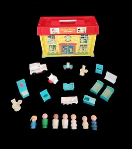 GUC vintage! COMPLETO! Fisher Price Little People Children's Hospital 931 RARO! HTF! - Foto 1 di 24