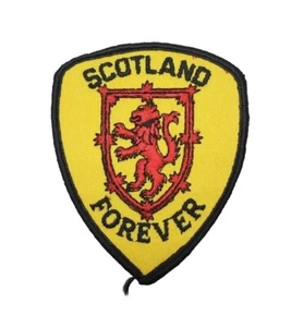 Scotland Forever Embroidered Medieval Coat of Arms Lion Crest Patch Badge - Picture 1 of 3