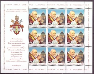 2013 Kleinbogen Papst Johannes XXIII 50 Jahre Tod unversehrt MNH Katalog Mf 1645 - Bild 1 von 1