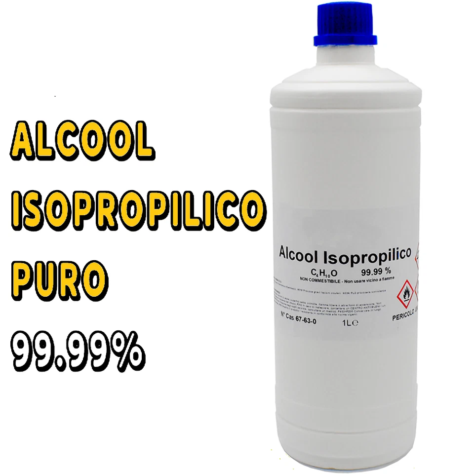 Alcool isopropilico puro 1L 99,99% detergente disinfettante pulizia pcb - Immagine 1 di 4