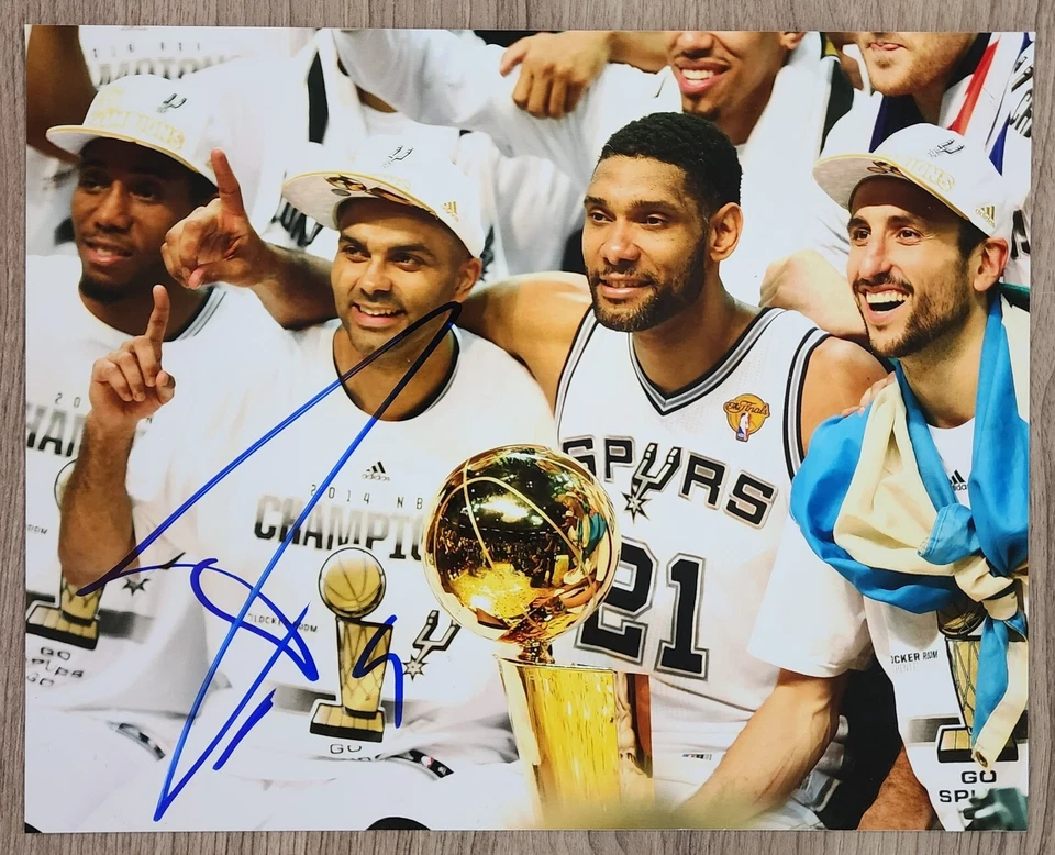 Подписанное фото Тони Паркера 8x10 баскетбол San Antonio Spurs легенда Зала славы НБА RAD - Изображение 1 из 1