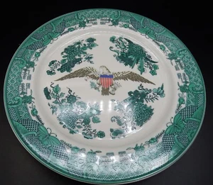 Mottahedeh Candlelight Dinner Inauguration Green Plate 1981 MINT!