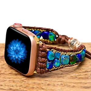 Handgefertigtes Boho Perlen Uhrenarmband für Apple iWatch 9 8 7 6 5 4 3 2 1 Uhrenarmband - Bild 1 von 9