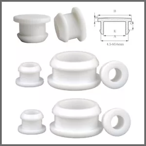 Weiße Silikon Gummi Snap-On Tülle Stecker Kabel Draht Schutz Buchse Ø4,5-60,6 mm - Bild 1 von 8