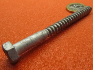 Galvanized Hex Head Lag Screw 5/16" Threads x 3.50" Length, 50 pcs - Picture 1 of 9