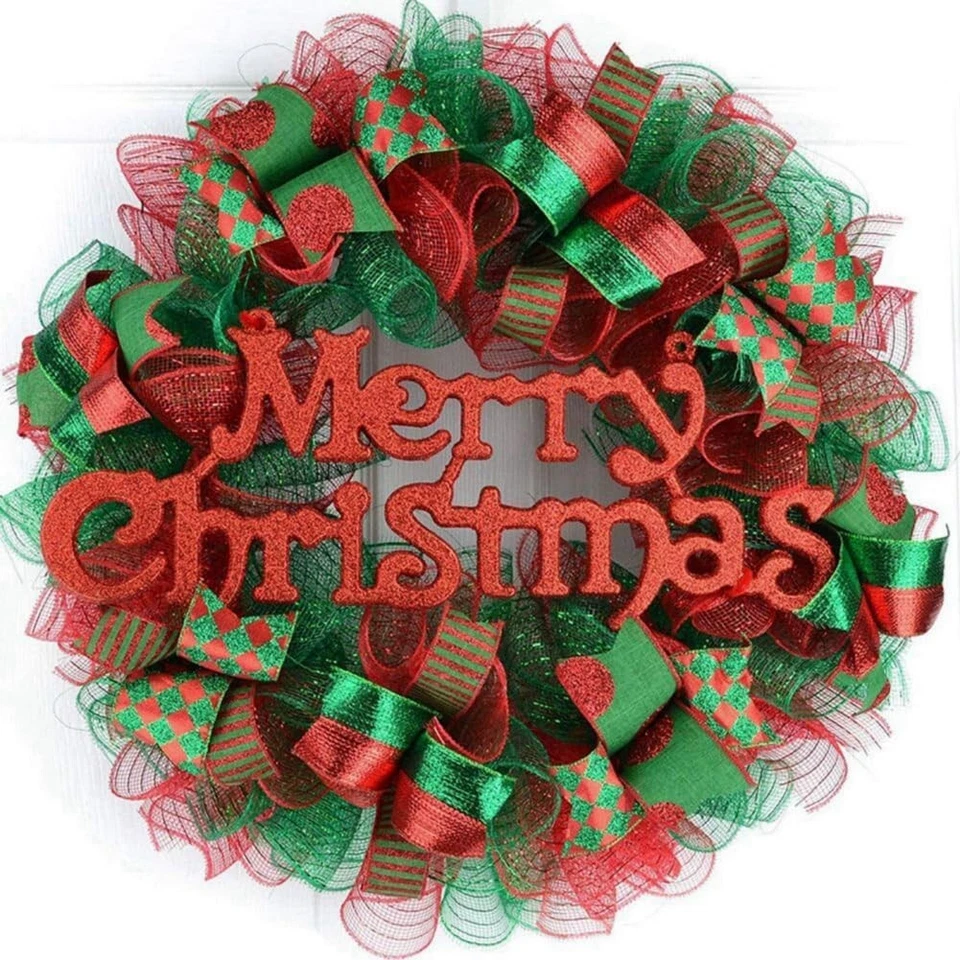 4 Rolls Deco Mesh Ribbon for Wreath Decor 10 Inch *30 FT Christmas Deco Mesh ... - Image 1 of 4