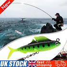 5Pcs 3D Eyes Soft Lure  Jig Head Artificial Fishing Bait with Sequin (Green)