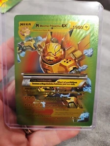 Mecha Pikachu EX Rainbow Foil Fan Art Premium Collector Pokemon Karte - Bild 1 von 4