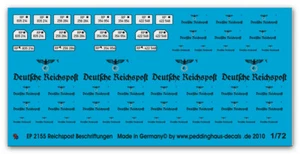 Peddinghaus-Decals 1/72 2155 Étiquettes Postales - Photo 1 sur 1