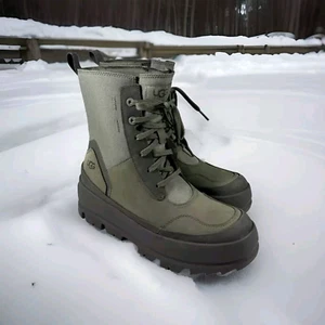 UGG The Lug Waterproof Combat Boots Moss Green - 1143833 - Women's Size 7.5 - Picture 1 of 9