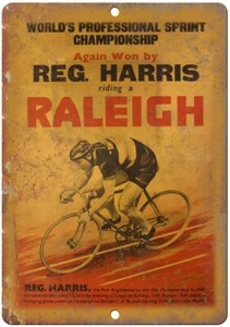 Raleigh Reg. Harris Vintage 10 Speed Bike Ad Reproduction Metal Sign B06 - Picture 1 of 2