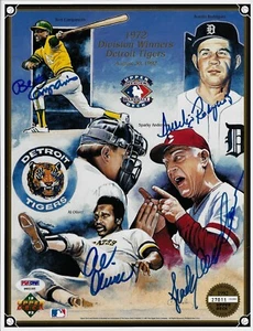 1992 UPPER DECK LIMITED EDITION SIGNED 1972 DIVISION WINNERS SPARKY TIGERS CERT - Picture 1 of 2