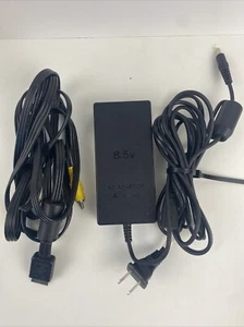 Authentic OEM PS2 Playstation 2 Slim 8.5V Power Supply Cord & Video Cable AC AV - Picture 1 of 5