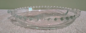 7" Vintage Candlewick Handled Divided Relish Dish Bowl Imperial Glass - Picture 1 of 3