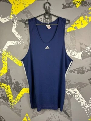 Adidas Vintage Jersey Sleeveless Shirt 90s Blue Trikot Men Size XL ig93 - Image 1 of 4