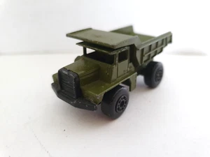 MATCHBOX ARMY MACK DUMP TRUCK # 28 SUPERFAST LESNEY - Picture 1 of 8