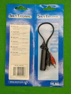 Skytronic 2 Phono Plugs To 6.5mm  Stereo Socket Connector Lead  - Picture 1 of 2