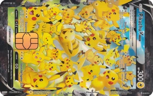 Pikachu V Celebration Collection Union SWSH139 Credit Debit sticker HOLOGRAPHIC - Picture 1 of 2