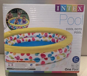 Intex Inflatable Cool Dots Kids Swimming Pool 66in x 15in Ages 2+ NEW ~ Sealed - Picture 1 of 4