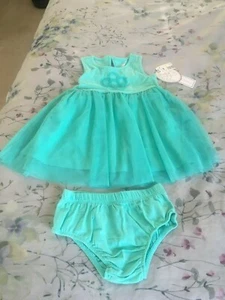 NWT Koala Baby sundress 2 piece aqua 12 months - Picture 1 of 4
