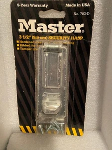 Master 3.5"( 8.9cm) Security Hasp *NEW/Sealed* iii1 - Picture 1 of 3