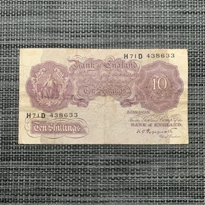Billete de 10 chelines de Gran Bretaña 1940-1948 Segunda Guerra Mundial Segunda Guerra Mundial - Imagen 1 de 4