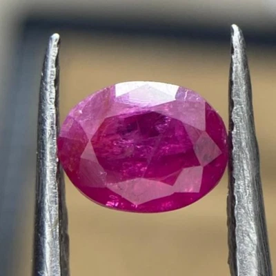 1.10ct | Natural Red Ruby Ovel Cut, Loose Gemstone | Jegdalak, Afghanistan. - Image 1 of 4