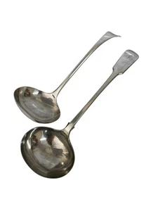 Vintage Silver Plated Ladles Electroplated Hallmarked Serving Spoons Collectible - Picture 1 of 8