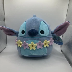 Squishmallow Disney Stitch with Flower Lei 6.5 Inch Soft Plush New - Picture 1 of 4