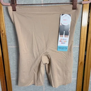 Assets By Spanx Women's Sz XL Beige Tummy Control Mid Thigh Shaping Bottom - Picture 1 of 7