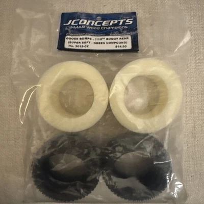 JConcepts Goose Bumps Rear Buggy Tires Green  Compound 2.2 (2) JCO3018-02 New - Image 1 of 2