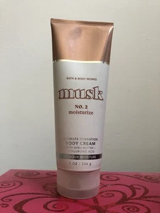 Bath & Body Works MUSK No. Crema corporal de almizcle con leche de arroz 3 8 oz retirada - Imagen 1 de 2