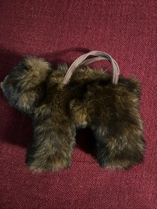 The Bearington Collection Dark Brown Bear Zipper Plush Handbag Purse Pocketbook - Picture 1 of 6