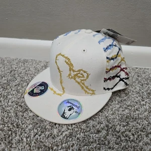 NWT Vintage Rocawear White Fitted Cap 7 1/2 Jay Z Approved Barbwire Hat - Picture 1 of 10
