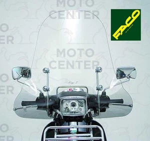 PARABREZZA FACO PIAGGIO VESPA S 50 125 150 COMPLETO DI ASTE CROMATE - Picture 1 of 1