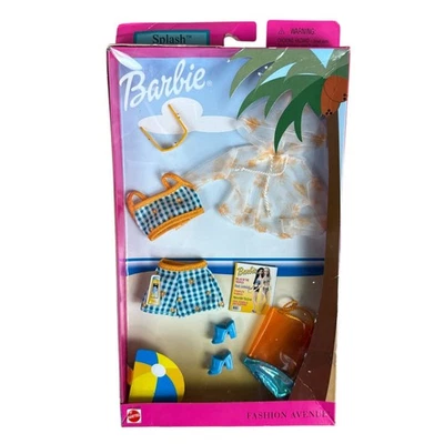 Barbie Fashion Avenue Splash Set 2002 Ropa de Playa Conjunto NUEVO De Colección Mattel Foto 1 de 3