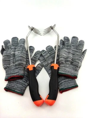 Rionaty Set Of 2 Portable Weed Puller Tools Also 2 Pairs Garden Glove OS - Image 1 of 4