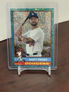 Topps Heritage Andy Pages 2025 Aqua Sparkle cromo #379 La Dodgers - Imagen 1 de 2