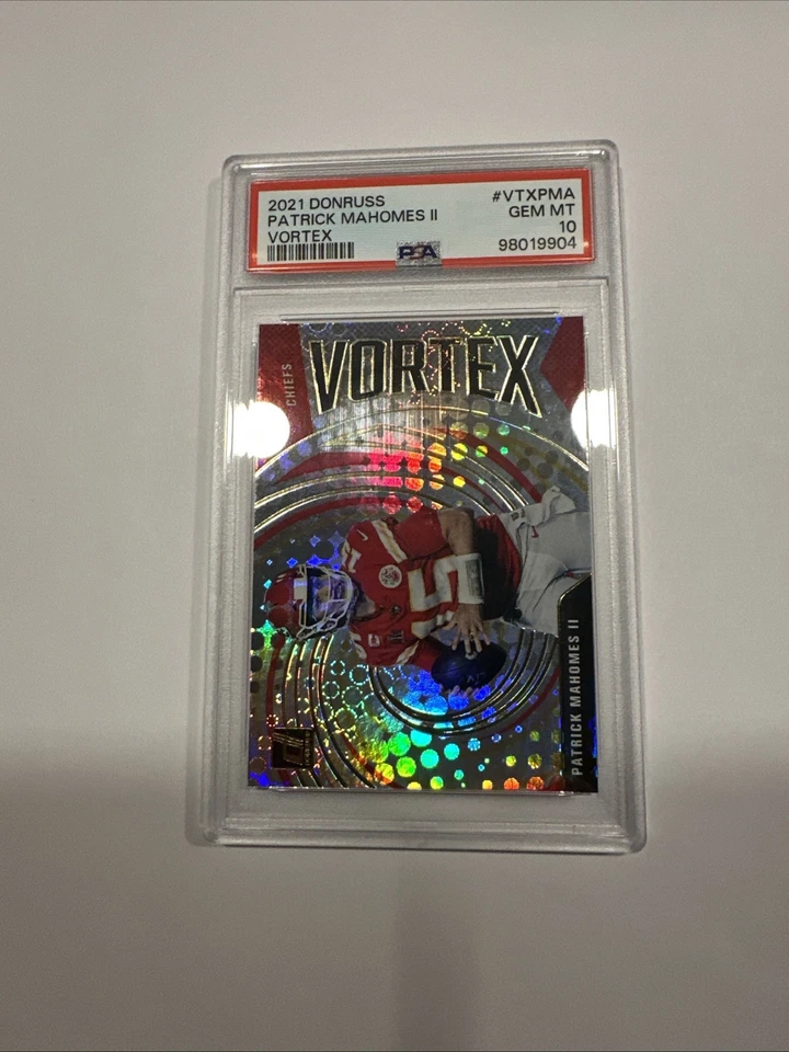 2021 Panini Donruss Patrick Mahomes II Vortex VTXPMA PSA 10 - Image 1 of 2