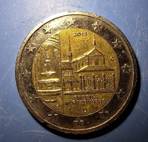 2 Euro Gedenkmünze "D" 2013 Deutschland Baden Württemberg - sehr schön - Bild 1 von 2