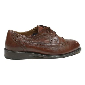 GALLUS Hombres Zapatos de Cuero Brogue Marrón Reino Unido 8.5 Clásico Vestido con Cordones Formal - Imagen 1 de 6