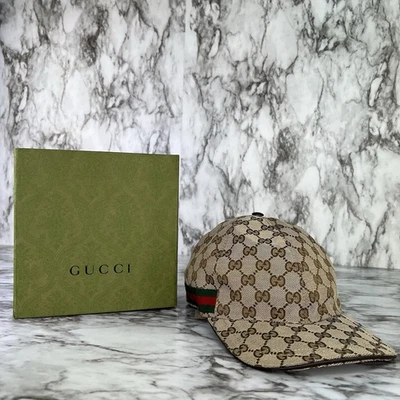 Gucci Baseball Cap GG Canvas Men Size Large Authentic  - Image 1 of 4