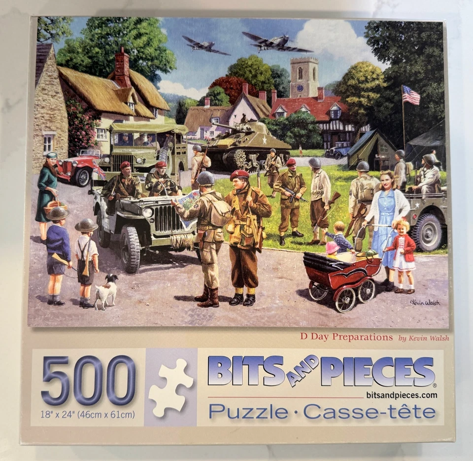 Rompecabezas de 500 piezas Bits & Pieces D Day Preparations de Kevin Walsh Foto 1 de 1