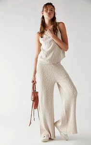 Free People Beach Adelaide Pullover Set 2-teilig Struktur Strick Ripp Nude M NEU - Bild 1 von 4