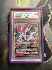 2017 Pokemon SYLVEON GX S&M Green-Yellow Alt Full Art #92a PSA 10 - Picture 1 of 2